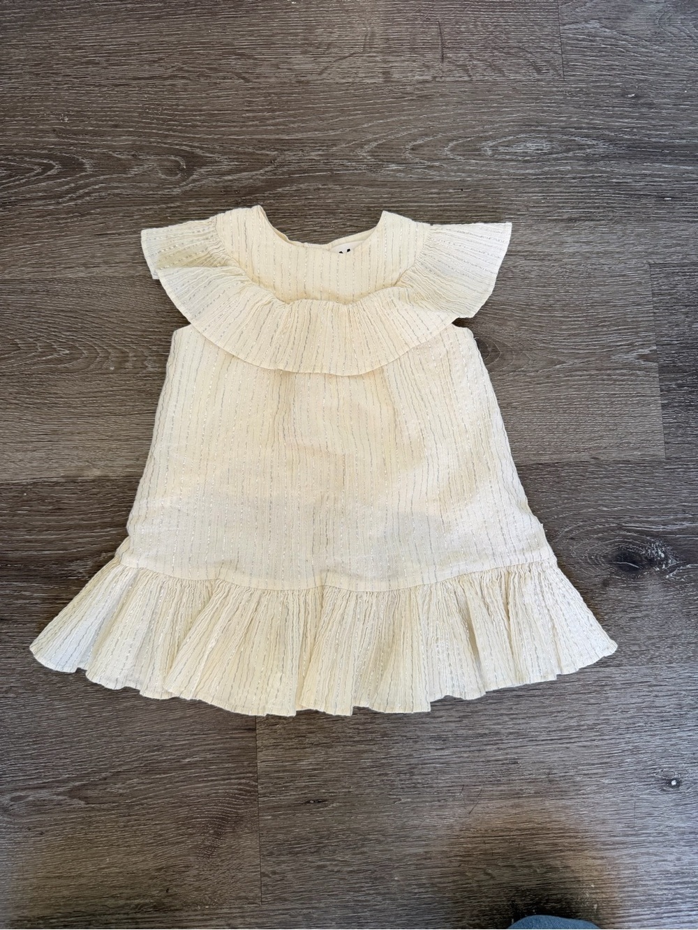 Molo Cream Ruffle Hem Girls' Dress
